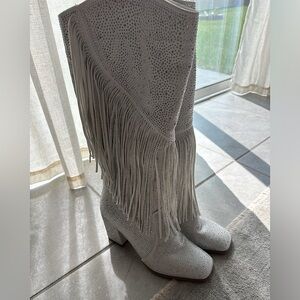 White Rhinestone Cowboy Boots